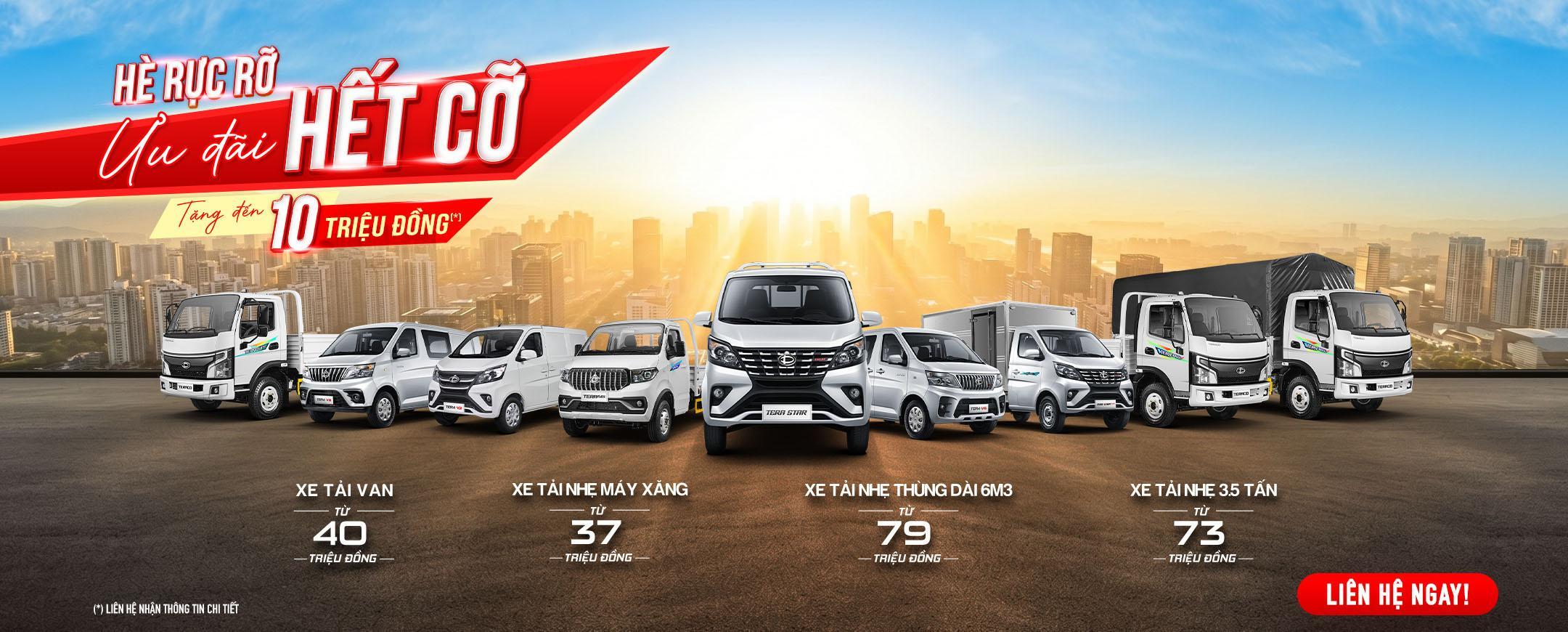 Xe tải 1 tấn - 2 tấn Teraco